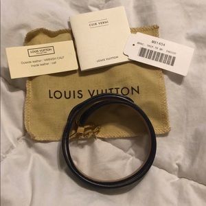 Louis Vuitton navy wrap bracelet